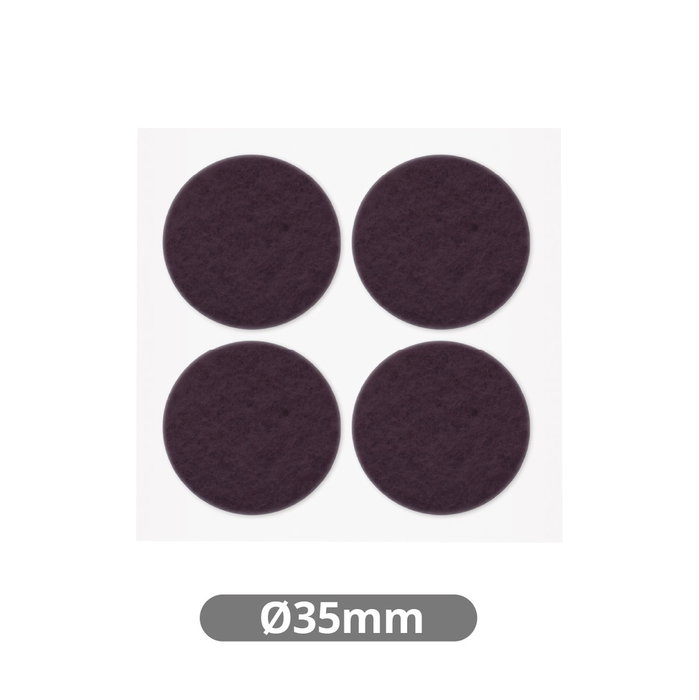 Hantums Set de 4 fieltros adhesivos redondos Ø35mm - Marrón Hantums Set de 4 fieltros adhesivos redondos Ø35mm - Marrón