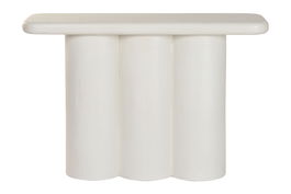 DKD Home Decor Consola Boho Scandi Blanco 120 x 80 x 38 cm Resina Mdf Rugoso