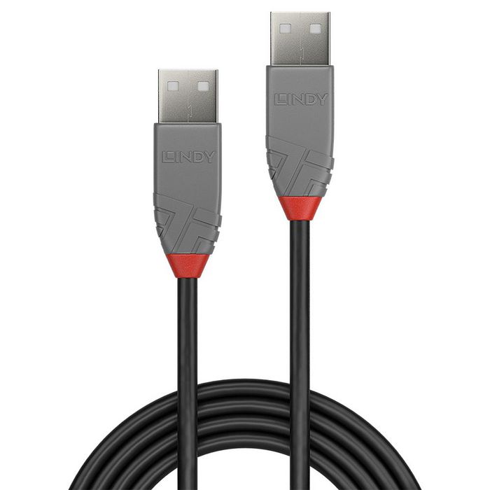 Lindy Cable USB 2.0 Type A to A 2m Anthra Line Alta Velocidad 480Mbps Doble Blindaje Conectores Chapados en Oro Lindy Cable USB 2.0 Type A to A 2m Anthra Line Alta Velocidad 480Mbps Doble Blindaje Conectores Chapados en Oro