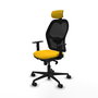 PIQUERAS Y CRESPO Silla de oficina Jorquera Amarillo y Negro