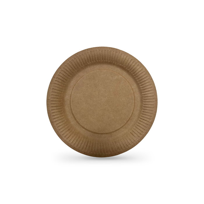 Algon Set 12 Platos Carton Kraft 18 cm (24 Unidades)