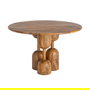 Mesa Comedor Madera de Mango Salón 120 X 120 X 76 cm