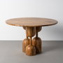 Mesa Comedor Madera de Mango Salón 120 X 120 X 76 cm