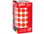Apli Gomets Redondos 15 mm Rollo Rojo -Rollo 2832 Unidades-