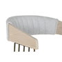 DKD Home Decor Silla de Madera y Poliéster Gris