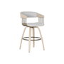 DKD Home Decor Silla de Madera y Poliéster Gris
