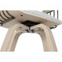 DKD Home Decor Silla de Madera y Poliéster Gris