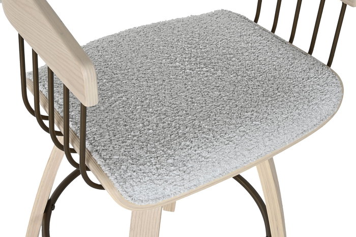 DKD Home Decor Silla Scandi Gris 51 x 55 x 76.5 cm
