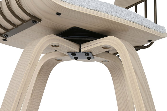 DKD Home Decor Silla Scandi Gris 51 x 55 x 76.5 cm