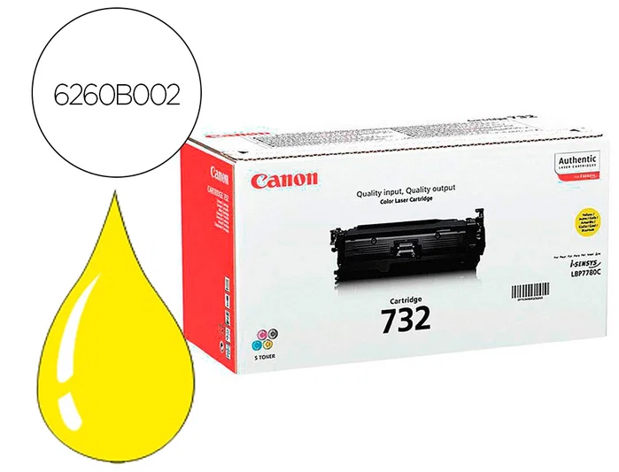 Canon Cartucho de tóner 732Y Amarillo para i-SENSYS LBP7780Cx