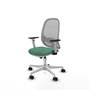 PIQUERAS Y CRESPO Silla de oficina Cilanco con mecanismo Sincro, Verde esmeralda y Gris