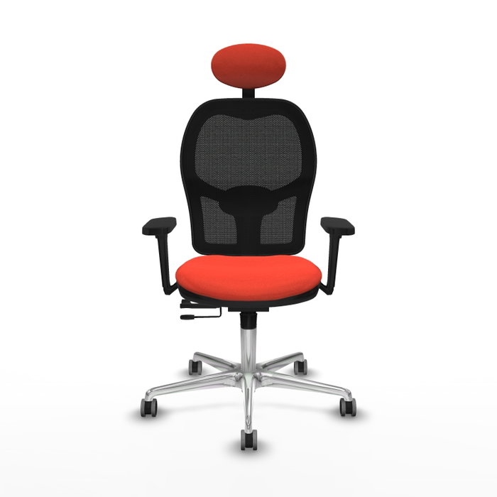 PIQUERAS Y CRESPO Silla de oficina Jorquera con mecanismo Sincro/Traslack, Naranja oscuro y Negro