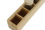 DKD Home Decor Set de Especieros de 7 Piezas de Bambú y Cristal Natural