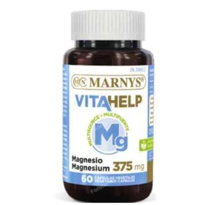 Vitahelp Magnesio 375Mg 60Cap. Mineral esencial para cerebro, corazón, huesos y músculos. Apto veganos. Vitahelp Magnesio 375Mg 60Cap. Mineral esencial para cerebro, corazón, huesos y músculos. Apto veganos.