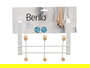 Berilo Percha 6 Pomos Puerta Blanca 24 x 18 x 12.5 cm Metal y Madera (Set de 12)
