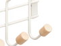 Berilo Percha 6 Pomos Puerta Blanca 24 x 18 x 12.5 cm Metal y Madera (Set de 12)
