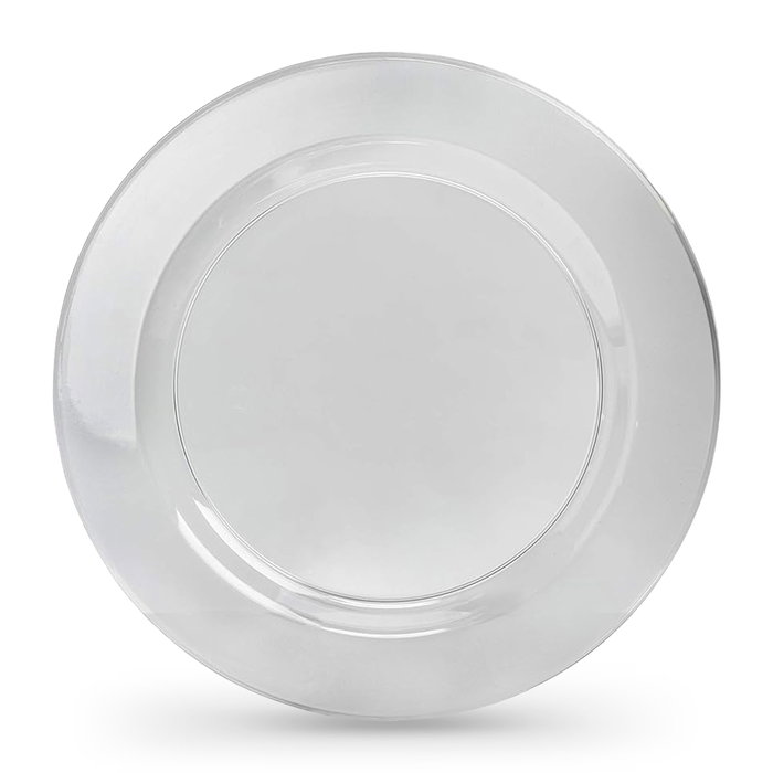 Algon Set de 3 Platos Transparentes de Plástico (PS) de 26 cm (24 Unidades)