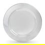 Algon Set de 3 Platos Transparentes de Plástico (PS) de 26 cm (24 Unidades)