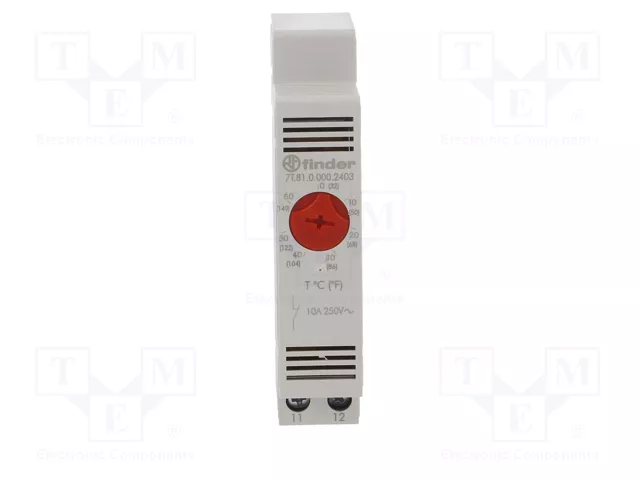Finder Termostato 7T.81.0.000.2403 para Armario de Control 17,5mm
