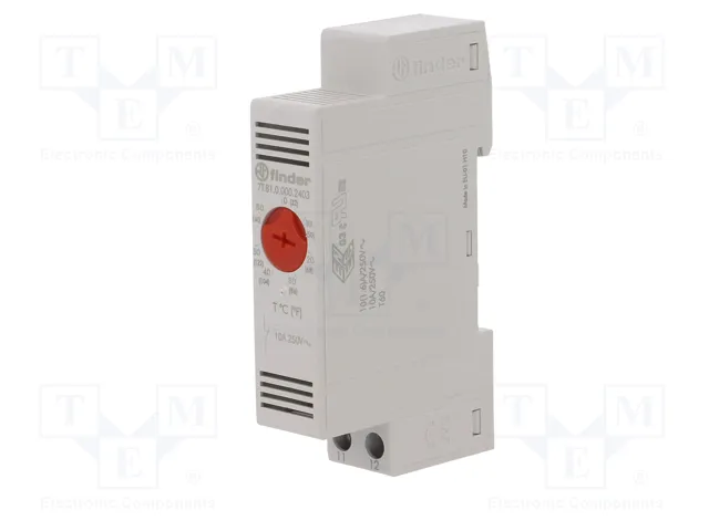Finder Termostato 7T.81.0.000.2403 para Armario de Control 17,5mm