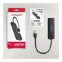 Axagon HUE-C1A Hub de viaje USB-A Superspeed con 4x USB 3.0, 20cm, negro