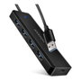 Axagon HUE-C1A Hub de viaje USB-A Superspeed con 4x USB 3.0, 20cm, negro