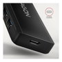 Axagon HUE-C1A Hub de viaje USB-A Superspeed con 4x USB 3.0, 20cm, negro