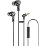 Qubo EB-100 Auriculares Intrauditivos In-ear con Micrófono, Cable Jack 3.5 mm, 10 mm Drivers, Color Gris