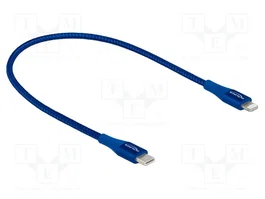 DeLOCK Cable de datos y carga USB Type-C a Lightning azul 0,5 m MFi