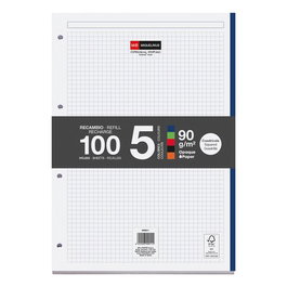 Recambio Miquelrius Emotions Notebook 5 A4 100H 90G Encolado 4 Taladros 5X5 Intensos