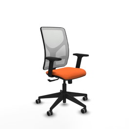 PIQUERAS Y CRESPO Silla de oficina Motilla con mecanismo Sincro Naranja y Blanco