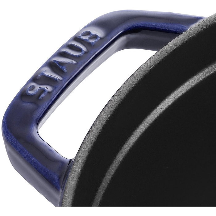 Staub La Cocotte redonda de hierro fundido esmaltado, 24 cm, 3.8 L, azul oscuro (40510-283-0)