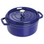 Staub Cocotte Redonda de Hierro Fundido de 24 cm, Azul Oscuro