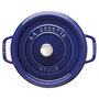 Staub Cocotte Redonda de Hierro Fundido de 24 cm, Azul Oscuro