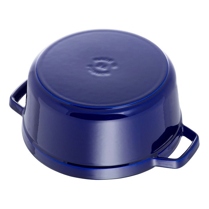 Staub Cocotte Redonda de Hierro Fundido de 24 cm, Azul Oscuro