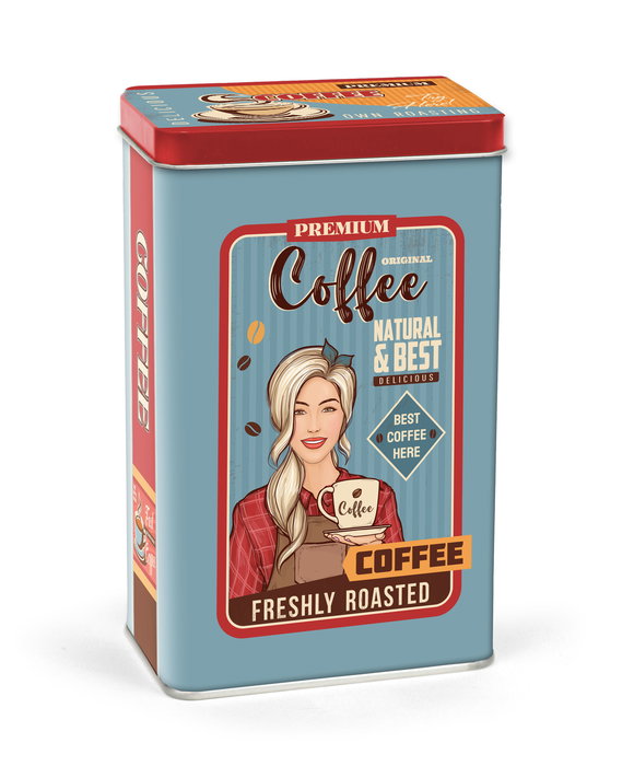 Quttin Bote para Café Molido de Metal 9 x 6 x 16 cm (12 Unidades)