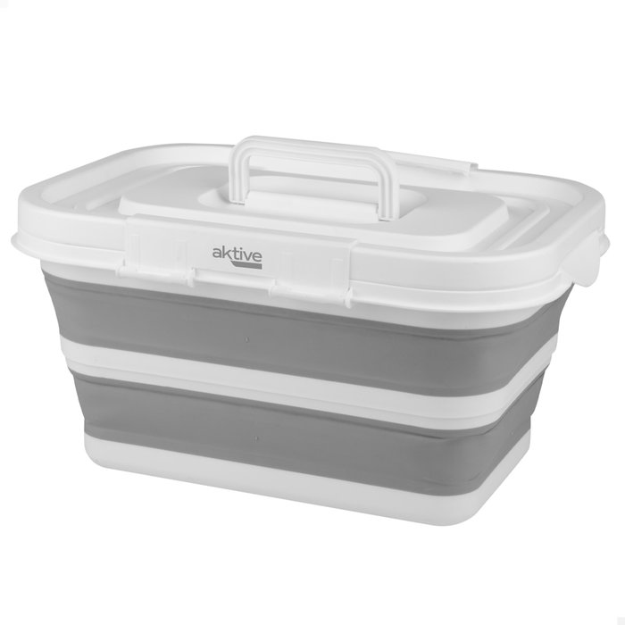 AKTIVE Cubo Plegable con Tapa 15 AKTIVE Cubo Plegable con Tapa 15