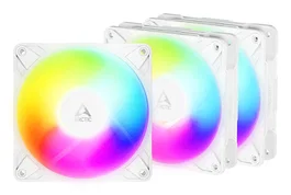 ARCTIC Freezer P12 Pro Reverse A-RGB Blanco - Pack de 3 Ventiladores PC 12cm PWM FDB, 124 m³/h, 500-3000 RPM, 4.5 mmH2O, RGB