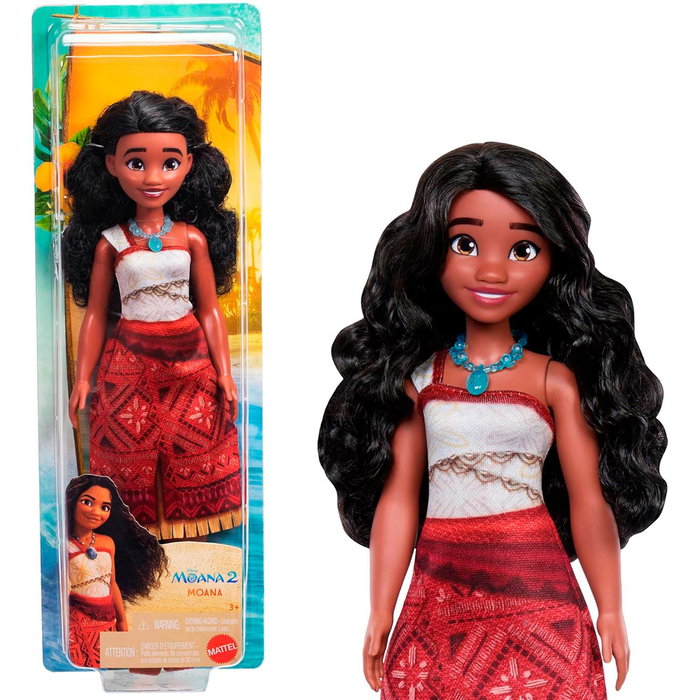 Mattel Muñeca Princesa Vaiana 2 JBT33 Disney Princess Inglés +3 Años