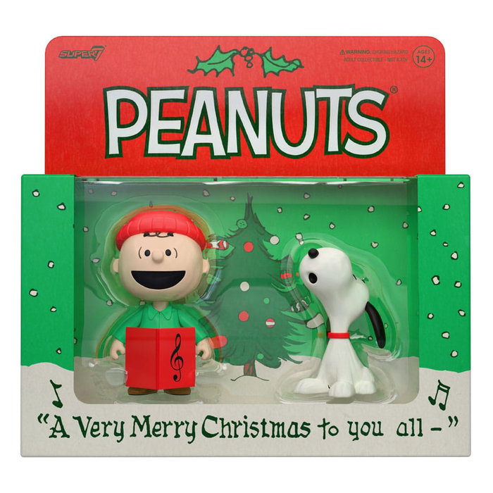 Super7 Peanuts Pack de 2 Figuras ReAction Brown and Snoopy (Caroling) 10 cm Super7 Peanuts Pack de 2 Figuras ReAction Brown and Snoopy (Caroling) 10 cm