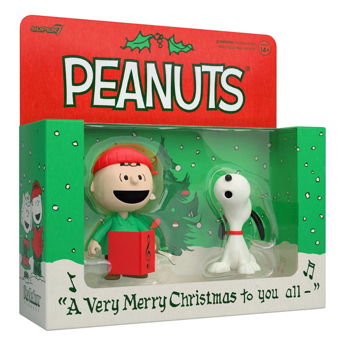 Super7 Peanuts Pack de 2 Figuras ReAction Brown and Snoopy (Caroling) 10 cm Super7 Peanuts Pack de 2 Figuras ReAction Brown and Snoopy (Caroling) 10 cm