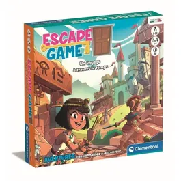 Clementoni CLE8005125528141 Juego de Escape Viaje en el Tiempo 3 Aventuras 8 Años