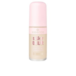 Essence Base de Maquillaje Larga Duración SILKY BLUR Tono #100 30 ml con Extracto de Pera para Acabado Luminoso y Cobertura Media