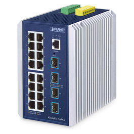 Planet IGS-6325-16T4X Switch Industrial Gestionado L3 16 Puertos Gigabit Ethernet y 4 SFP+, IP30, Montaje en Pared/DIN