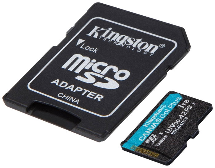 Kingston Canvas Go! Plus 1TB microSDXC A2 U3 V30 con Adaptador