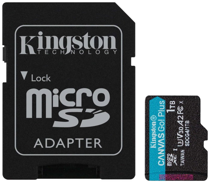 Kingston Canvas Go! Plus 1TB microSDXC A2 U3 V30 con Adaptador