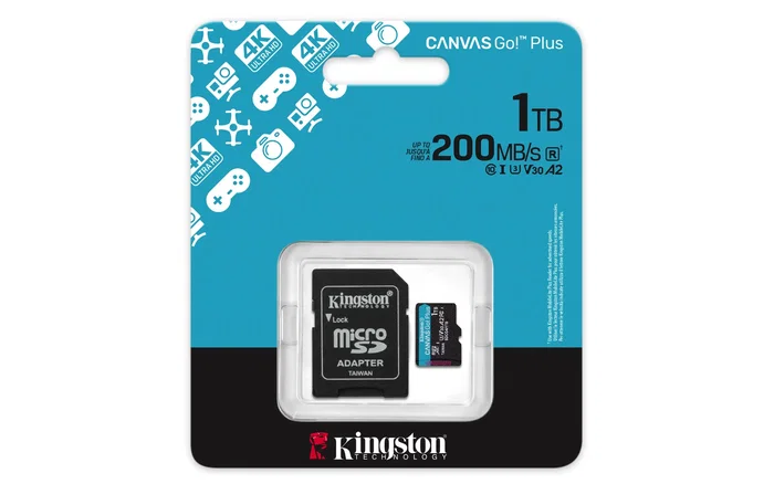 Kingston Canvas Go! Plus 1 TB microSDXC A2 U3 V30 con adaptador