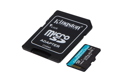 Kingston Canvas Go! Plus microSDXC 1 TB + Adaptador SD, 200 MB/s Lectura, 160 MB/s Escritura, A2, U3, V30