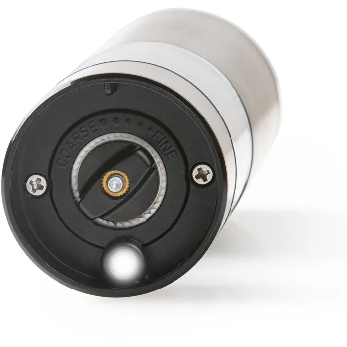 DOMO AAAXK83953 Molinillo Eléctrico de Pimienta y Sal Recargable por USB, Juego de 2 Piezas, 96 ml, Transparente y Plateado