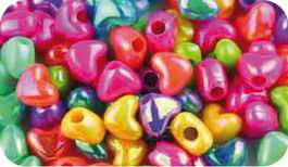 Abalorios Plastico Fixo Kids Corazones Bolsa De 40 Gr.